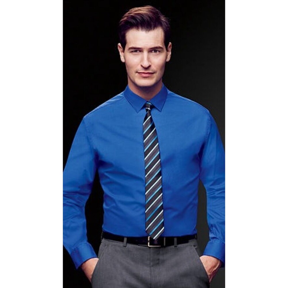 Arrow Men's Shirt Classic Fit Blue Frost No Iron Button Up Size 17 NWT